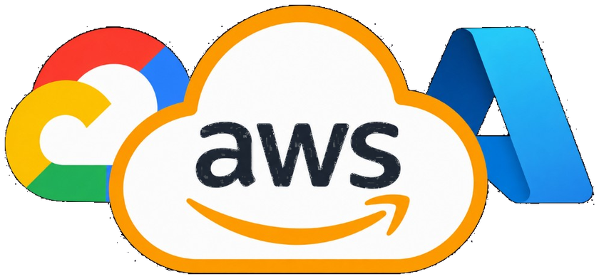 AWS leading, with Azure and Google Cloud
